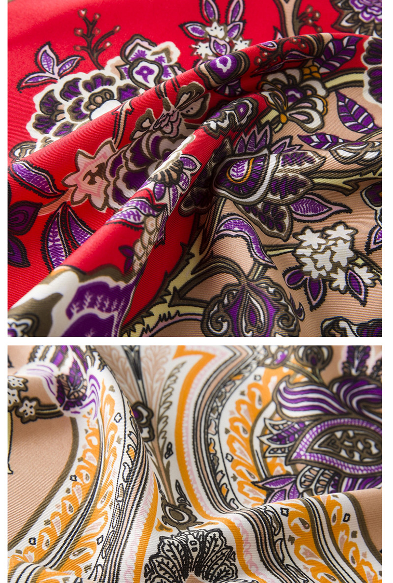 Fashion Dark Purple Cashew Nuts&flower Pattern Decorated Simple Scarf,Thin Scaves