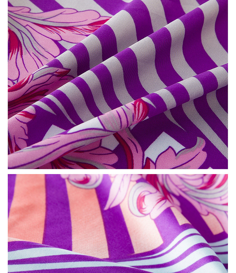Fashion Purple Stripe Pattern Decorated Simple Scarf,Thin Scaves