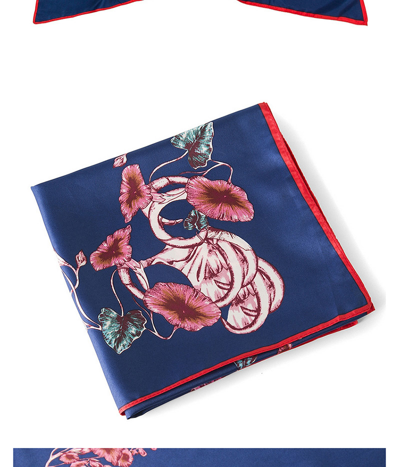 Fashion Plum Red Flower Pattern Decorated Simple Scarf,Thin Scaves