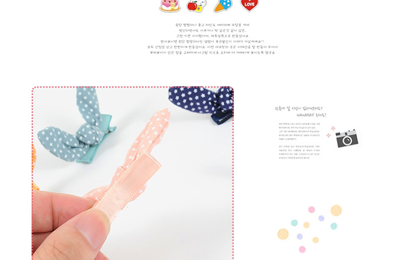 Fashion Blue Rabbit Ears Shape Decorated Simple Hair Pin,Kids Accessories