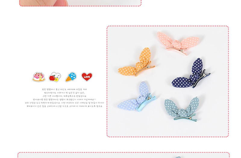 Fashion Navy Rabbit Ears Shape Decorated Simple Hair Pin,Kids Accessories
