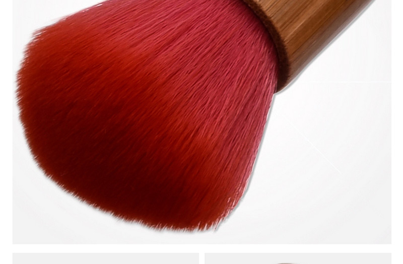 Fashion Red Sector Shape Decorated Simple Makeup Brush,Beauty tools