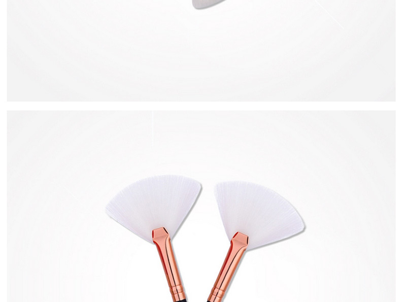 Fashion White Sector Shape Decorated Simple Makeup Brush,Beauty tools