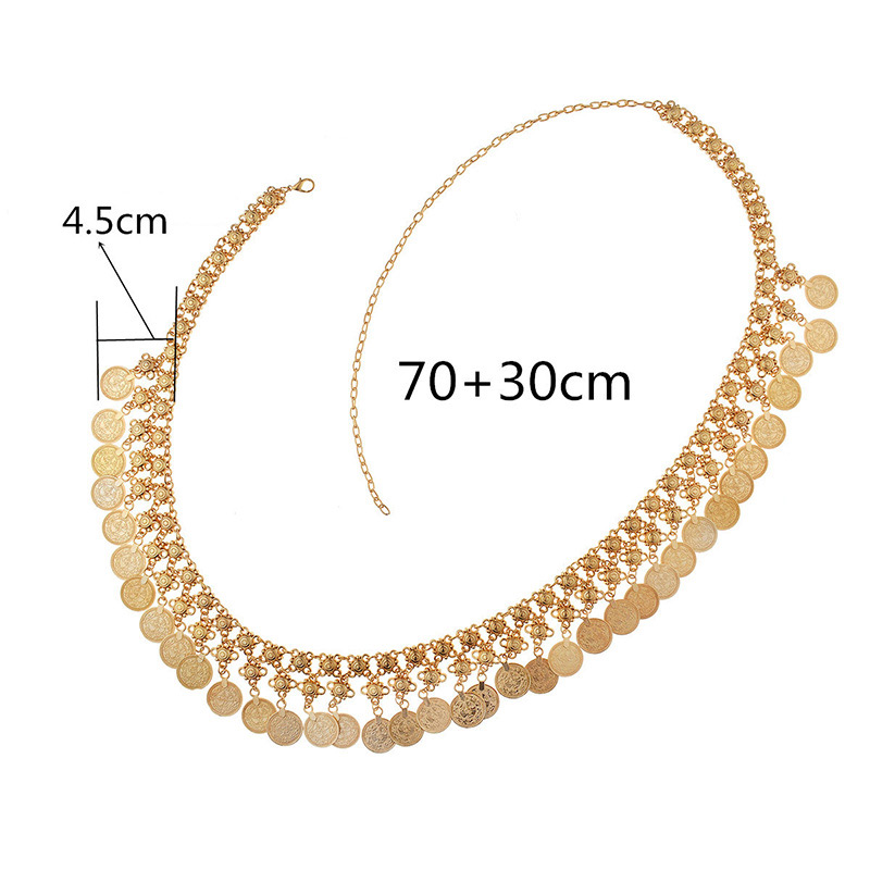 Fashion Gold Color Coins Shape Decorated Simple Body Chain,Body Piercing Jewelry