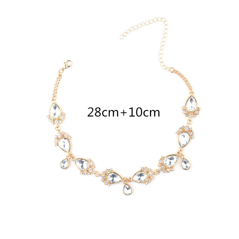 Fashion Gold Color Water Drop Shape Decorated Simple Necklace,Bib Necklaces