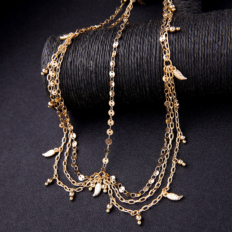 Fashion Gold Color Pure Color Decorated Simple Hair Chain,Body Piercing Jewelry