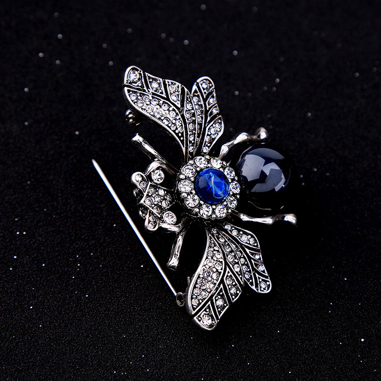 Fashion Dark Blue Diamond&pearl Decorated Simple Brooch,Korean Brooches