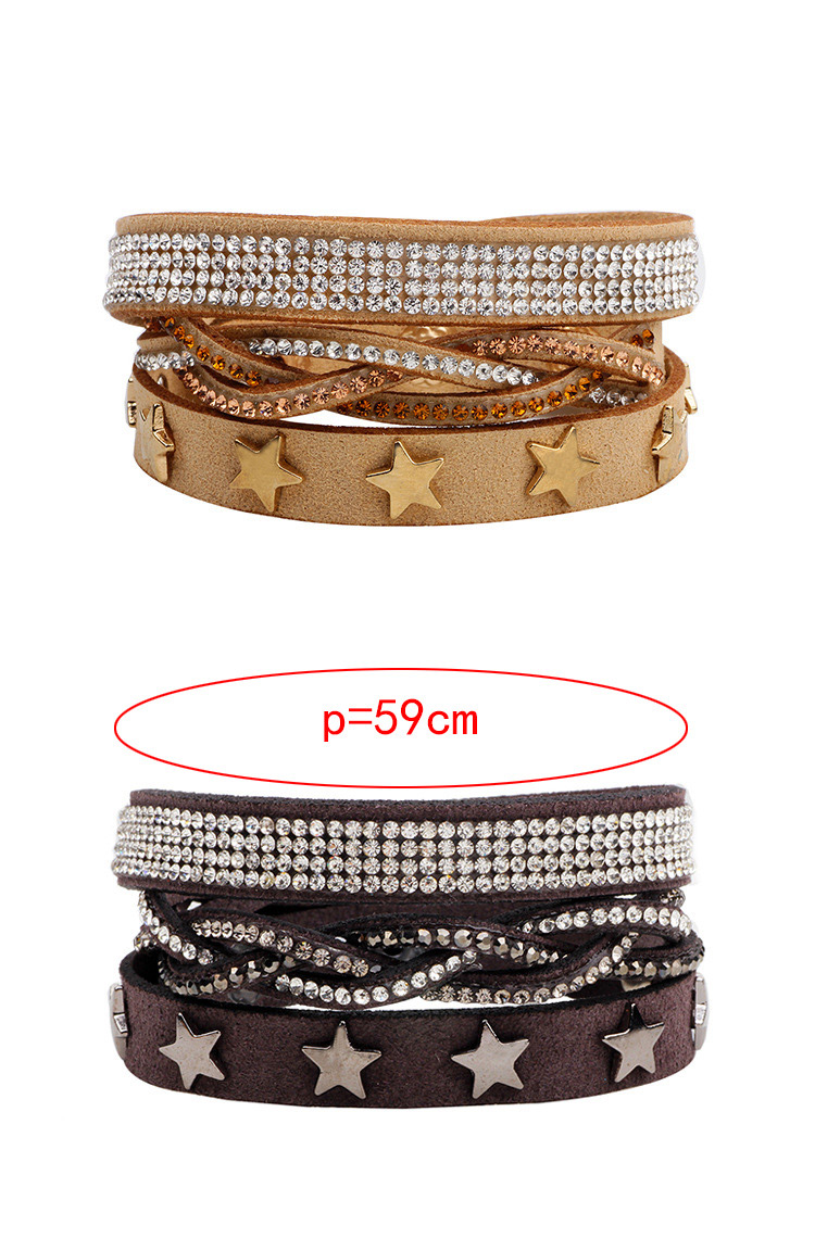Fashion Light Brown Star Shape Decorated Multi-layer Bracelet,Fashion Bracelets