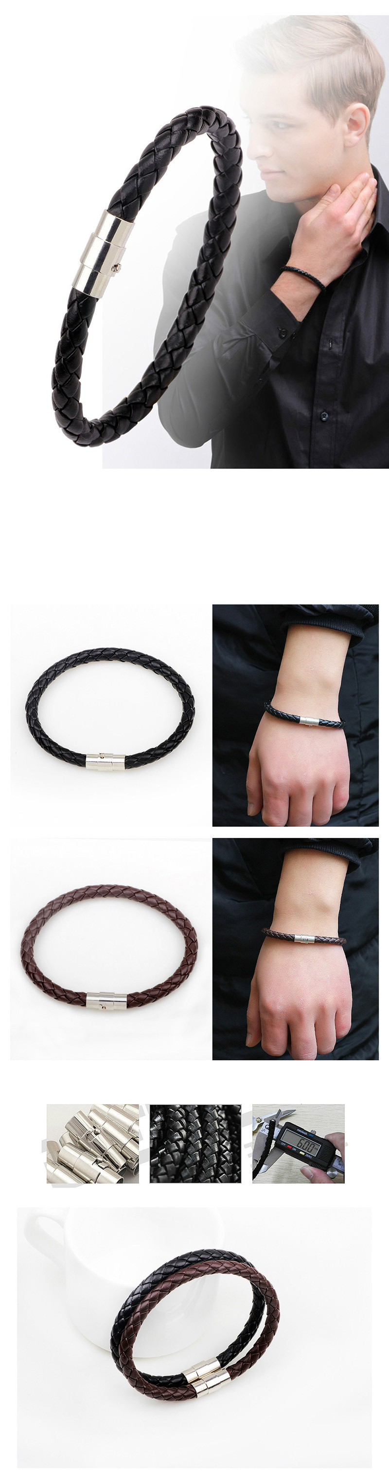 Fashion Black Buckle Shape Decorated Simple Bracelet,Fashion Bracelets
