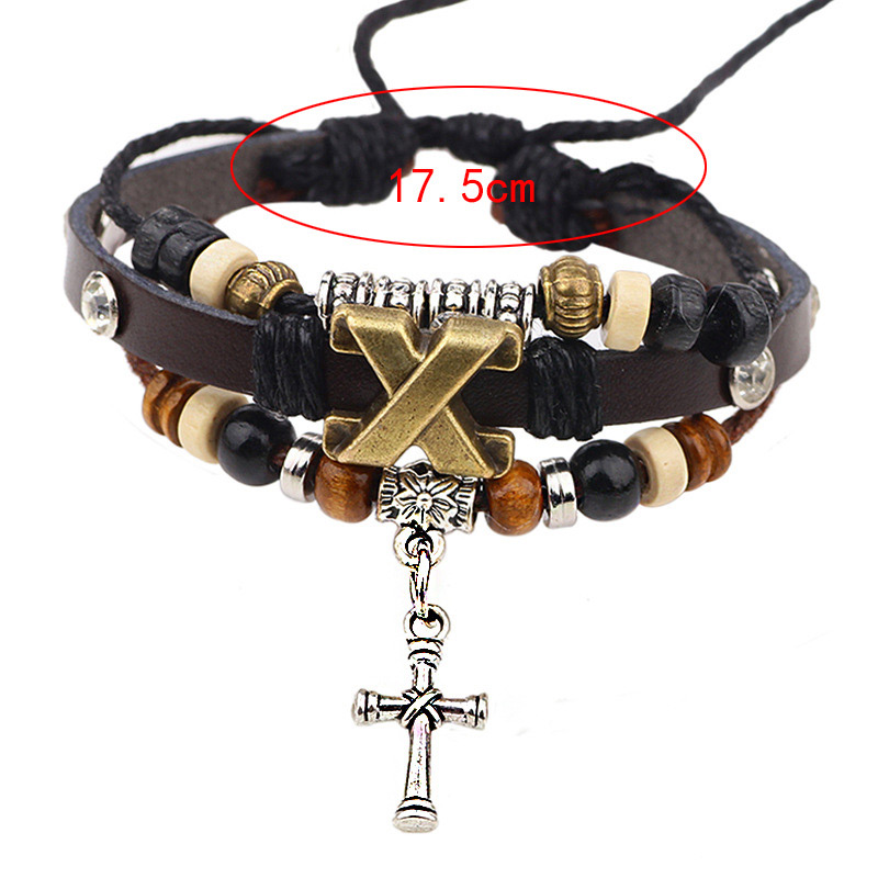 Fashion Coffee Cross Shape Decorated Simple Bracelet,Fashion Bracelets