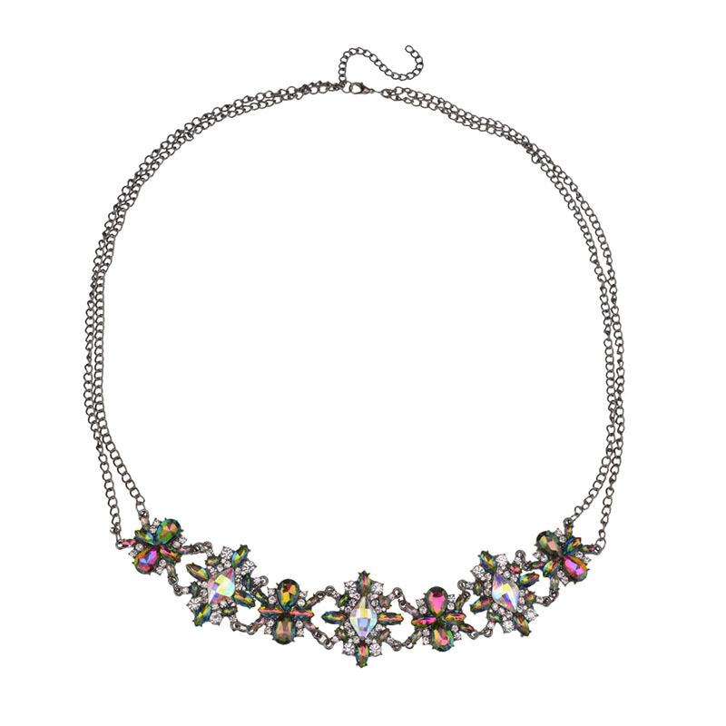 Fashion Multi-color Flower Shape Decorated Simple Body Chain,Body Piercing Jewelry