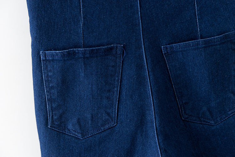Fashion Blue Pure Color Decorated Simple Pants,Shorts