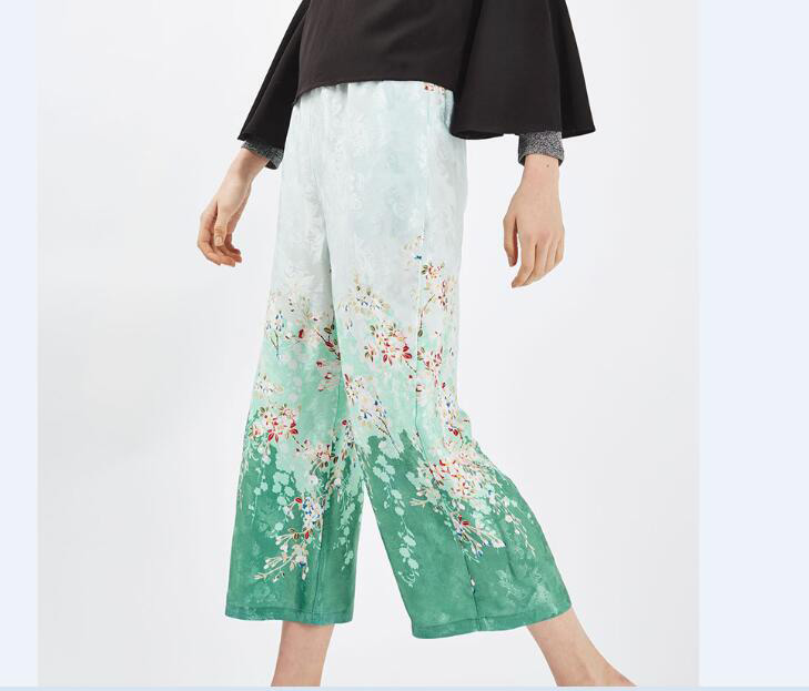 Fashion Multi-color Flower Pattern Decorated Simple Trousers,Shorts