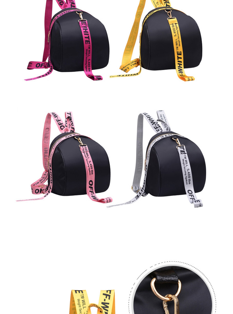 Fashion Pink Colored Ribbon Decorated Simple Backpack,Backpack
