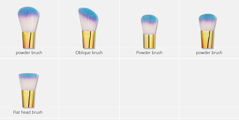 Fashion Multi-color Sector Shape Decorated Simple Makeup Brush (8 Pcs),Beauty tools