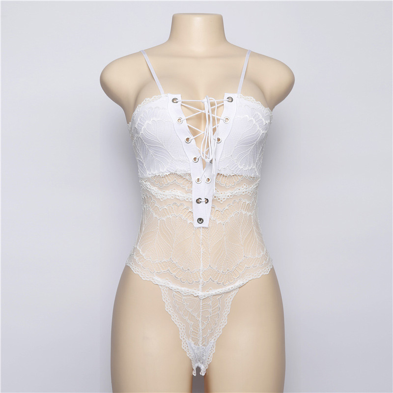 Sexy White Pure Color Decorated Simple Lingerie,SLEEPWEAR & UNDERWEAR