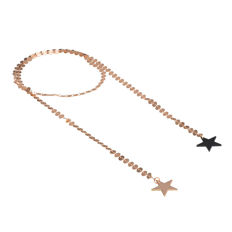 Fashion Silver Color Stars Pendant Decorated Simple Choker,Multi Strand Necklaces