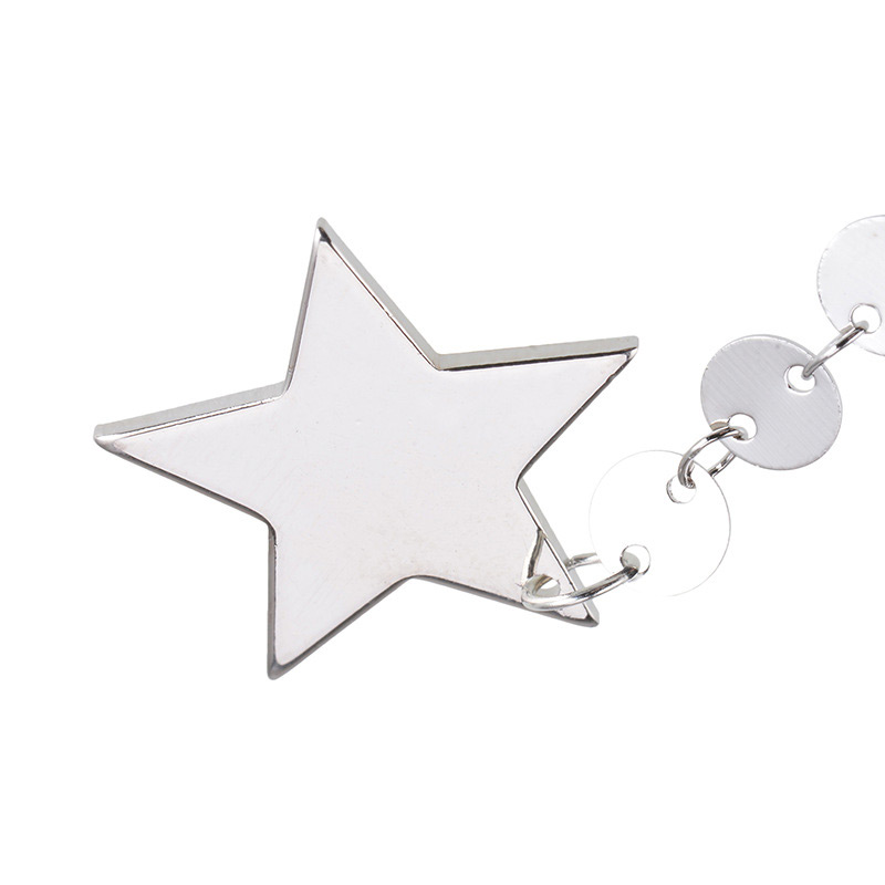 Fashion Silver Color Stars Pendant Decorated Simple Choker,Multi Strand Necklaces