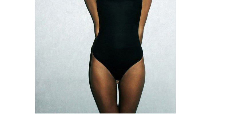 Sexy Black Pure Color Decorated Simple Backless Swimwear,One Pieces
