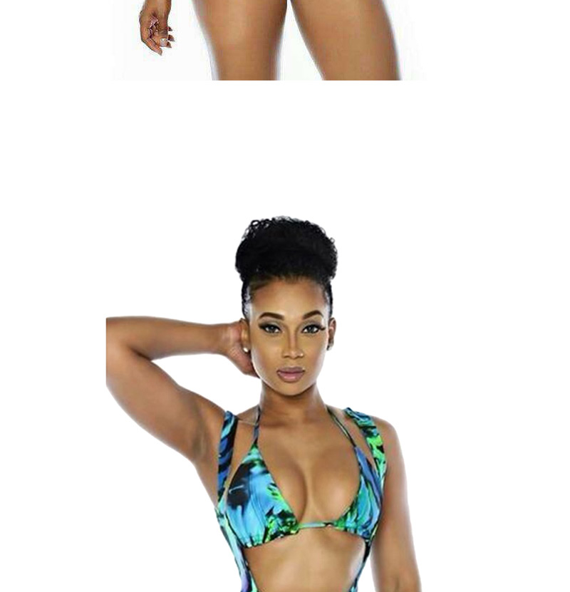 Sexy Black Flower Pattern Decorated Color Matching Swimwear,One Pieces