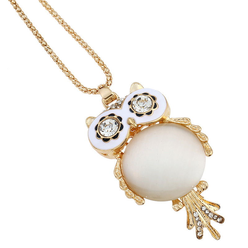 Fashion Gold Color Owl Shape Pendant Decorated Simple Necklace,Pendants