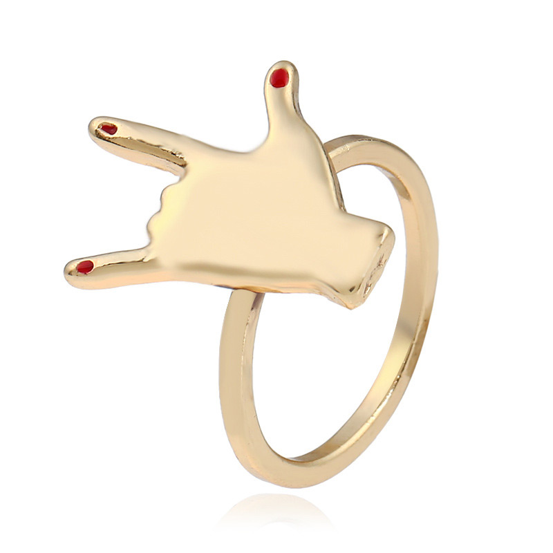 Fashion Gold Color Finger Shape Decorated Pure Color Ring,Fashion Rings
