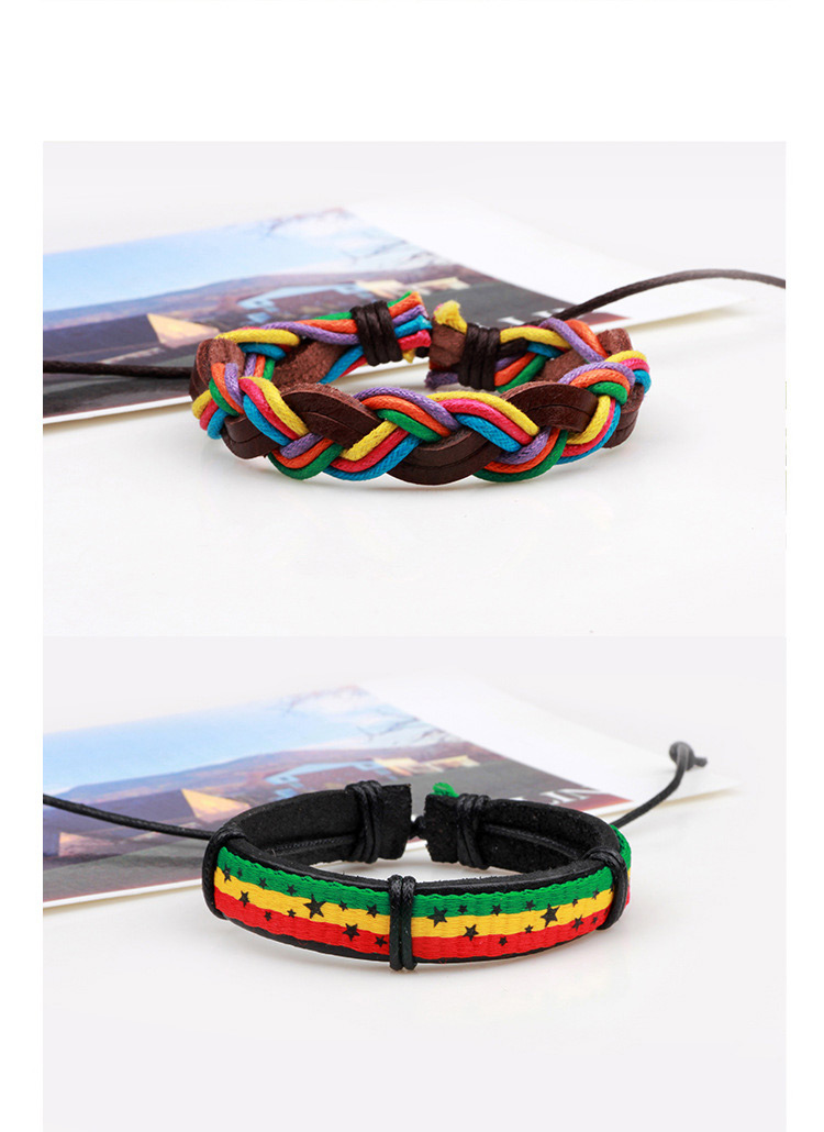 Vintage Multicolor Color-matching Decorated Bracelet (5pcs),Fashion Bracelets