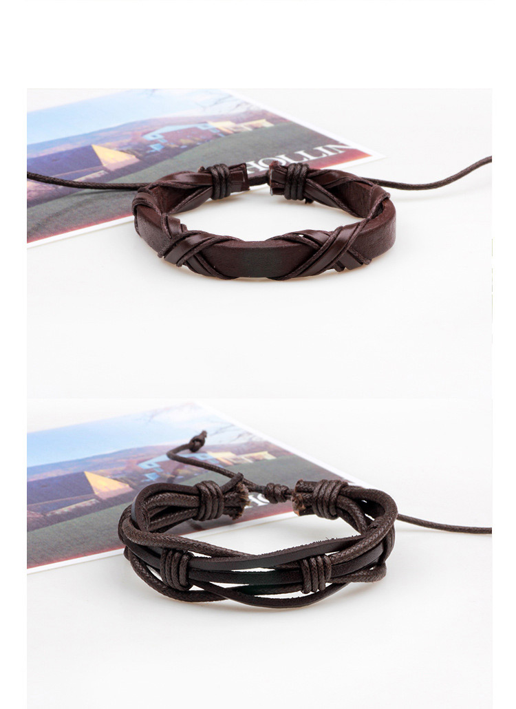 Vintage Coffee Pure Color Decorated Bracelet (6pcs),Fashion Bracelets