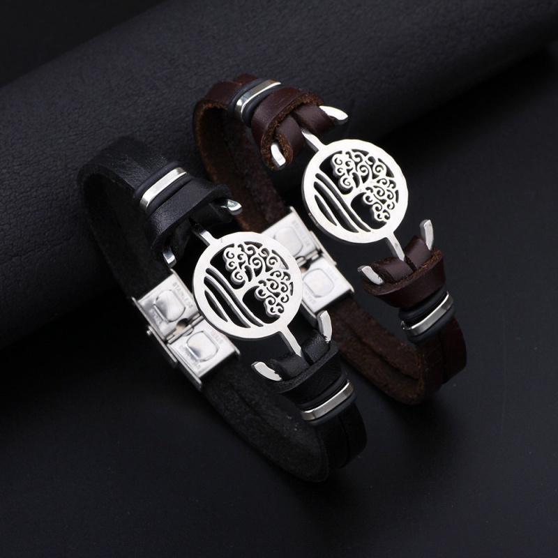 Vintage Black Tree Shape Decorated Bracelet,Bracelets