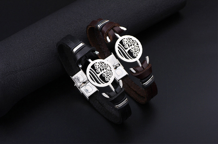 Vintage Black Tree Shape Decorated Bracelet,Bracelets