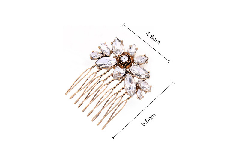 Elegant Gold Color Oval Shape Diamond Decorated Hairpin,Hairpins