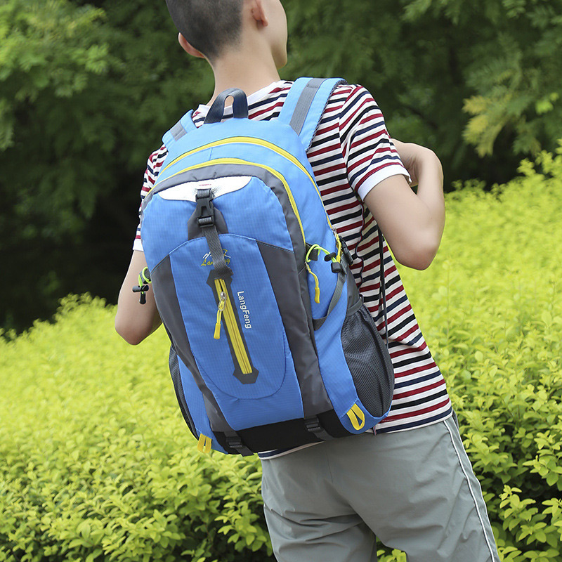 Fashion Blue Letter Shape Decorated Backpack,Backpack