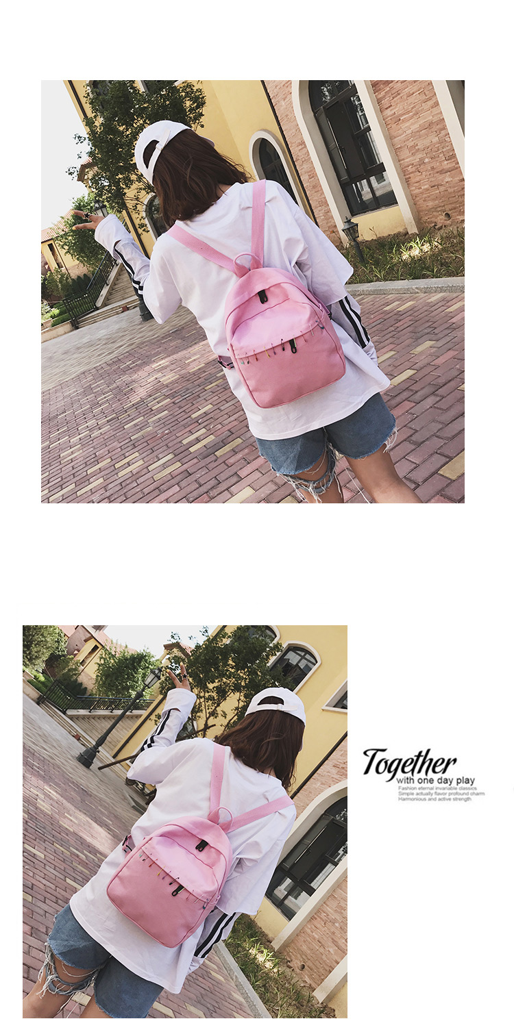 Lovely Pink Pin Shape Decorated Backpack,Backpack
