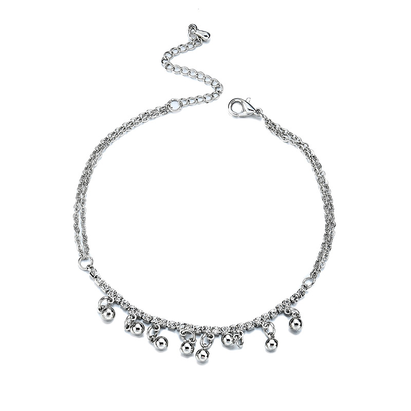 Fashion Silver Color Little Bell Pendant Decorated Anklet,Fashion Anklets
