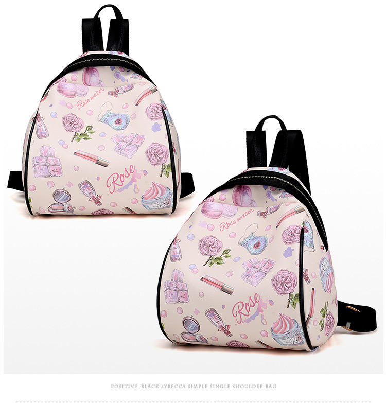 Lovely Light Pink Flag Pattern Decorated Backpack,Backpack