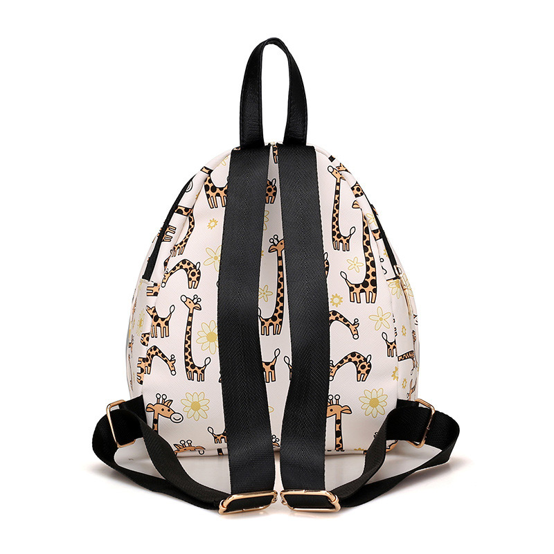Lovely Navy Flower Pattern Decorated Backpack,Backpack
