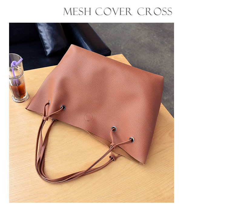 Fashion Black Pure Color Decorated Bags (4pcs),Messenger bags