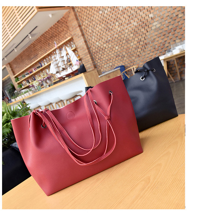Fashion Dark Light Pure Color Decorated Bags (4pcs),Messenger bags
