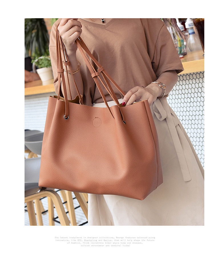 Fashion Black Pure Color Decorated Bags (4pcs),Messenger bags