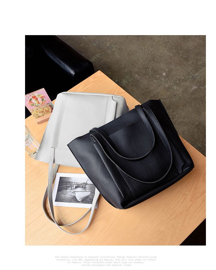 Fashion Gray Pure Color Decorated Bags (4pcs),Messenger bags