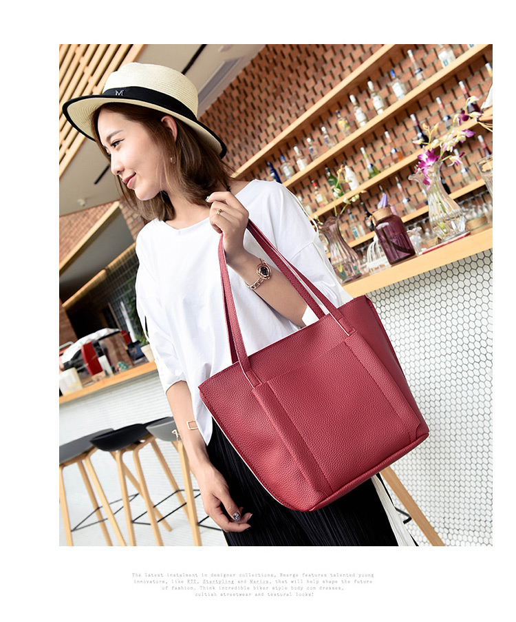 Fashion Red Pure Color Decorated Bags (4pcs),Messenger bags