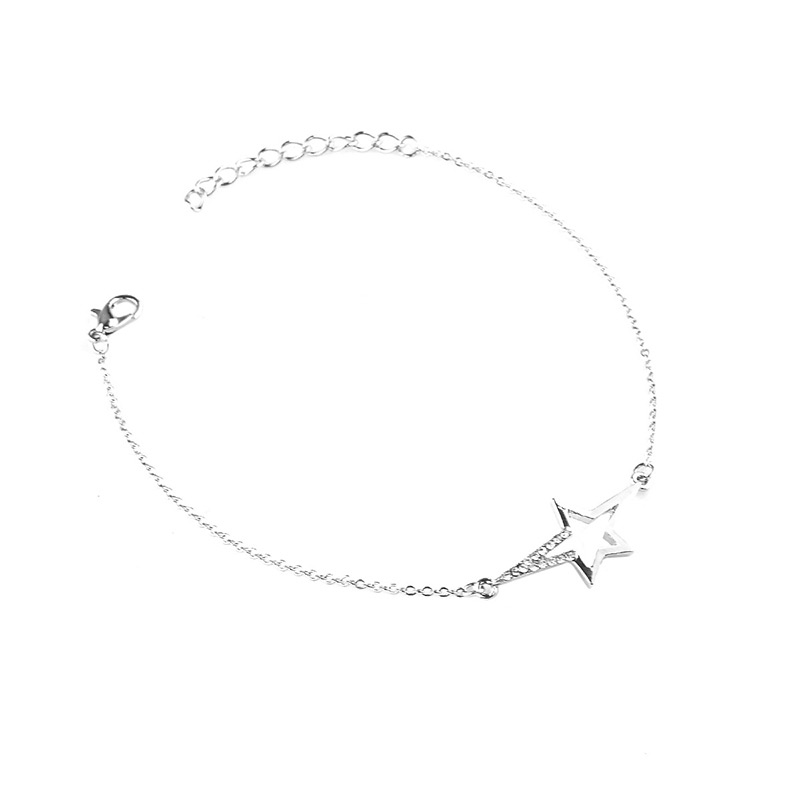 Fashion Silver Color Stat Shape Decorated Anklet,Fashion Anklets