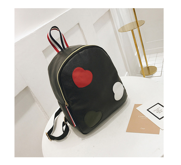 Lovely Black Heart Shape Decorated Backpack,Backpack