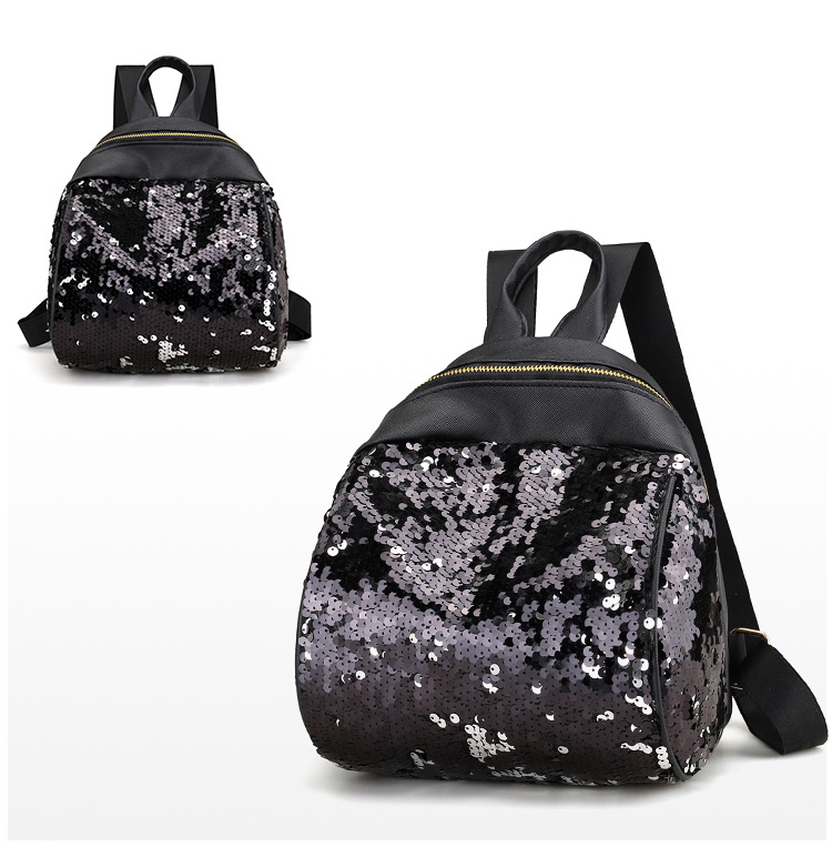 Fashion Black Sequins Decorated Shoulder Bag,Backpack