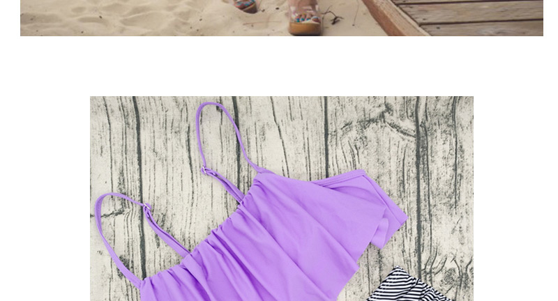Fashion Purple Color-matching Decorated Swimwear,Bikini Sets