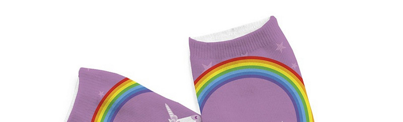 Lovely Purple Unicorn Pattern Decorated Socks,Fashion Socks