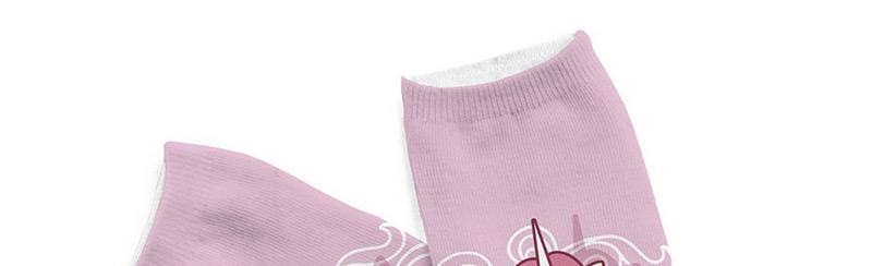 Lovely Pink Unicorn Pattern Decorated Socks,Fashion Socks