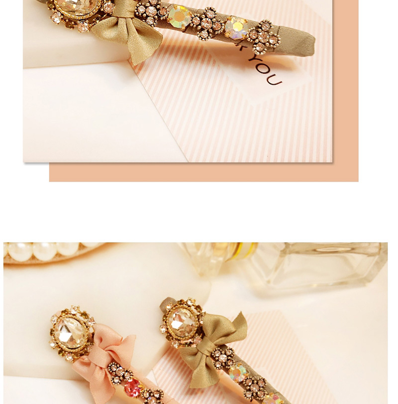 Fashion Champagne Hollow Out Bowknot Shape Decorated Hairpin,Hairpins