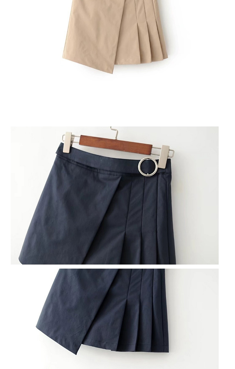 Sexy Navy Metal Round Shape Decorated Skirt,Skirts