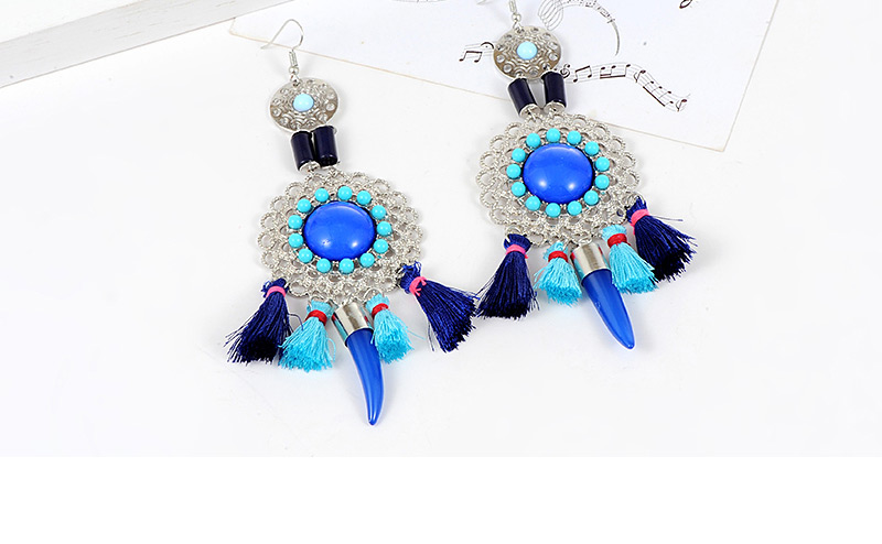 Fashion Red Hollow Out Decorated Tassel Earrings,Drop Earrings